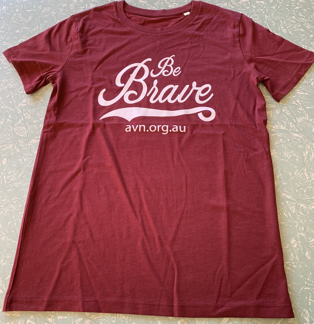 Men's 100% Organic Cotton T-Shirt - Be Brave with AVN URL