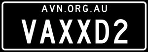 Vaxxed Bus License Plate Sticker